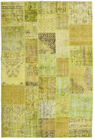 Tapete Patchwork 199X301 Verde/Amarelo (Lã, Turquia)