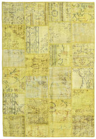 159X232 Tapete Patchwork Moderno Amarelo/Verde (Lã, Turquia) Carpetvista