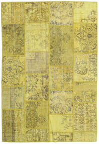 138X230 Tapete Patchwork Moderno Amarelo/Verde (Lã, Turquia) Carpetvista