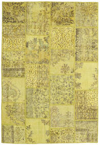  Patchwork Tapete 157X232 Lã Amarelo/Verde Pequeno Carpetvista