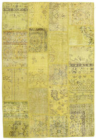 Patchwork Rug 139X205 Yellow Wool, Turkey Carpetvista