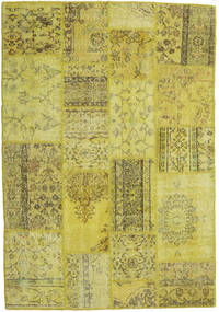 139X203 絨毯 パッチワーク モダン グリーン/イエロー (ウール, トルコ) Carpetvista