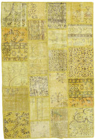  Patchwork Tapete 138X204 Lã Amarelo/Verde Pequeno Carpetvista