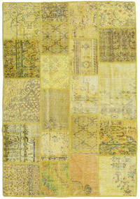 Tapete Patchwork 139X201 Amarelo/Verde (Lã, Turquia)