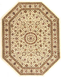 246X313 Tapete Tabriz Royal Oriental Bege/Laranja (Índia) Carpetvista