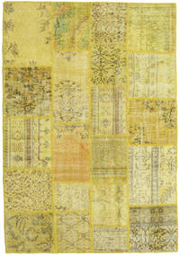  Patchwork Rug 139X202 Wool Yellow Small Carpetvista