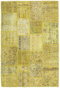 138X204 Tapete Patchwork Moderno Amarelo/Verde (Lã, Turquia) Carpetvista