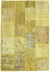  Patchwork Rug 138X204 Wool Yellow/Green Small Carpetvista