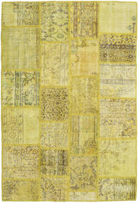 Patchwork Rug 138X204 Yellow/Green Wool, Turkey Carpetvista