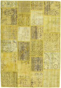 Patchwork Rug 138X202 Yellow/Dark Yellow Wool, Turkey Carpetvista
