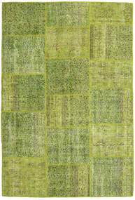 158X234 Patchwork Teppe Moderne Grønn (Ull, Tyrkia) Carpetvista