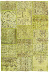  Patchwork Rug 156X235 Wool Green/Light Green Small Carpetvista