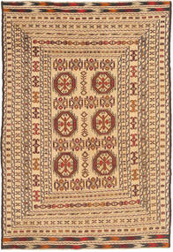 120X190 絨毯 オリエンタル キリム ゴルバリヤスタ ベージュ/茶色 (ウール, アフガニスタン) Carpetvista