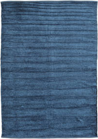  160X230 Kilim Chenilha Tapete - Azul Escuro