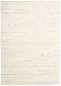 Mazic 240X340 Large Cream White/Natural White Plain (Single Colored) Wool Rug