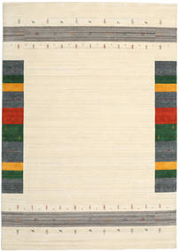  240X340 Large Loribaf Loom Designer Rug - Cream White/Multicolor Wool