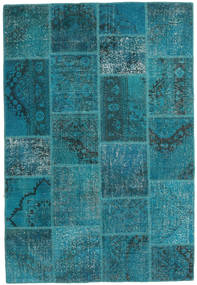 157X231 Koberec Patchwork Moderní Modrá/Tmavě Tyrkysová (Vlna, Turecko) Carpetvista