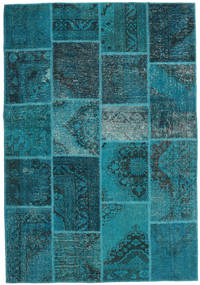 159X231 絨毯 パッチワーク モダン ダークターコイズ/ブルー (ウール, トルコ) Carpetvista