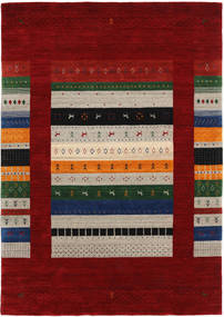  160X230 Loribaf Loom Designer Alfombra - Rojo Oscuro/Multicolor Lana