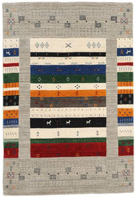  120X180 Pequeno Loribaf Loom Designer Tapete - Cinzento/Multicor Lã
