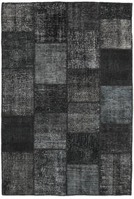  Patchwork Rug 159X232 Wool Dark Grey/Grey Small Carpetvista