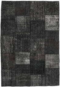  Patchwork Tapete 158X232 Lã Cinza Escuro/Cinzento Pequeno Carpetvista