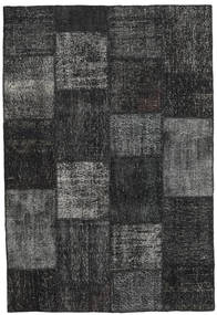  Patchwork Rug 157X232 Wool Dark Grey/Grey Small Carpetvista