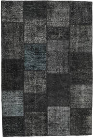  Patchwork Rug 157X234 Wool Dark Grey/Grey Small Carpetvista