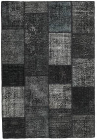  Patchwork Rug 157X231 Wool Dark Grey/Grey Small Carpetvista
