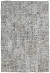  Patchwork Rug 158X232 Vintage Wool Grey/Light Grey Small Carpetvista