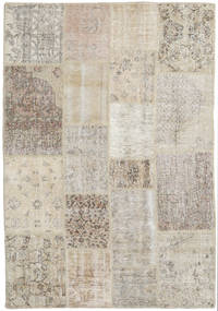 139X201 Patchwork Teppich Moderner Beige/Hellgrau (Wolle, Türkei) Carpetvista