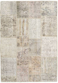 140X201 絨毯 パッチワーク モダン ベージュ/ライトグレー (ウール, トルコ) Carpetvista