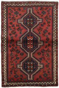  Shiraz Rug 103X155 Persian Wool Dark Red/Red Small Carpetvista