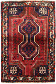  111X162 Shiraz Rug Red/Dark Pink Persia/Iran Carpetvista
