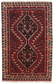  Persischer Shiraz Teppich 79X123 Dunkelrot/Braun Carpetvista