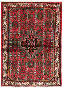 106X144 絨毯 ハマダン オリエンタル レッド/茶色 (ウール, ペルシャ/イラン) Carpetvista