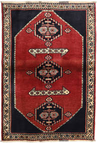  108X158 Medallion Small Qashqai Rug Wool, Carpetvista
