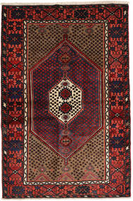 136X200 Tapete Oriental Hamadã Vermelho Escuro/Vermelho (Lã, Pérsia/Irão) Carpetvista