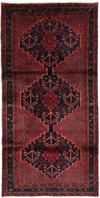 104X205 러그 오리엔탈 하마단 다크 레드/빨간색 (울, 페르시아/이란) Carpetvista