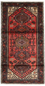 Hamadan Tæppe 102X188 Rød/Brun Uld, Persien/Iran Carpetvista