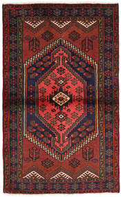  Orientalischer Hamadan Teppich 98X160 Rot/Dunkelrosa Wolle, Persien/Iran Carpetvista