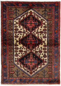 107X151 絨毯 ハマダン オリエンタル ダークレッド/茶色 (ウール, ペルシャ/イラン) Carpetvista
