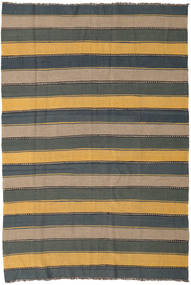 172X253 Kilim Rug Oriental Dark Grey/Orange (Wool, Persia/Iran) Carpetvista