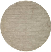  Ø 200 Plain (Single Colored) Handloom Rug - Grey Wool