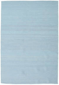 Vista 140X200 Small Light Blue Plain (Single Colored) Wool Rug