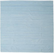 Vista 250X250 大 ライトブルー 単色 正方形 ウール 絨毯