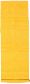  80X300 Einfarbig Klein Vista Teppich - Gelb Wolle