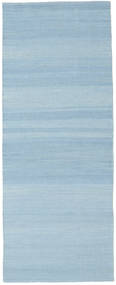  80X200 Plain (Single Colored) Small Vista Rug - Light Blue Wool