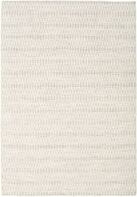  160X230 Plain (Single Colored) Kilim Long Stitch Rug - Beige Wool, 