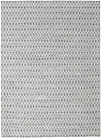 Kelim Long Stitch Tæppe - Mørkegrå 210X290 Mørkegrå Uld, Indien